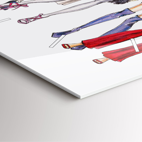 Štvorcové hodiny Módne dievčatá