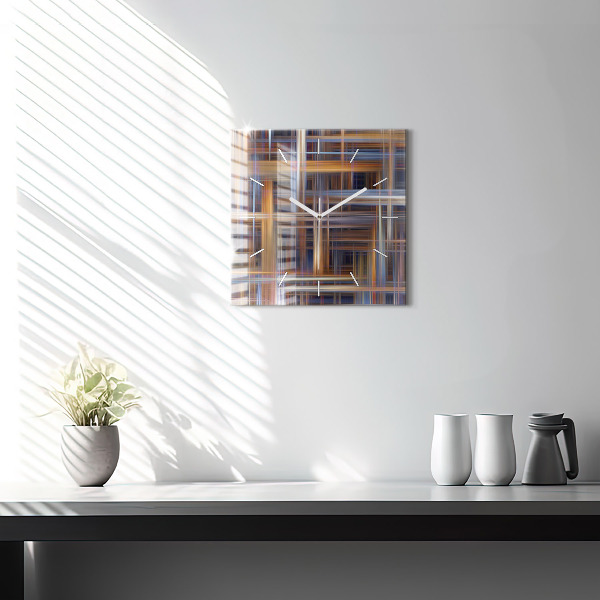 Štvorcové hodiny Geometrická abstrakcia