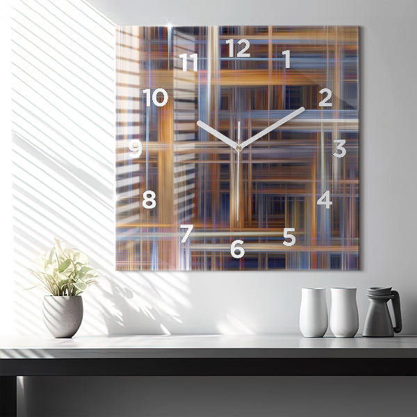 Štvorcové hodiny Geometrická abstrakcia