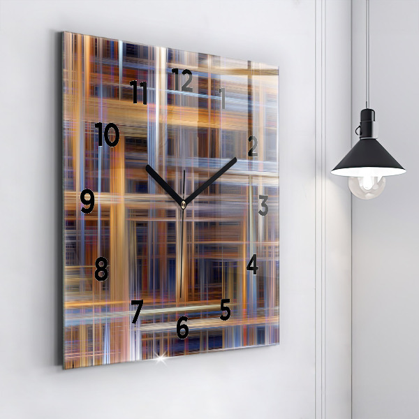 Štvorcové hodiny Geometrická abstrakcia