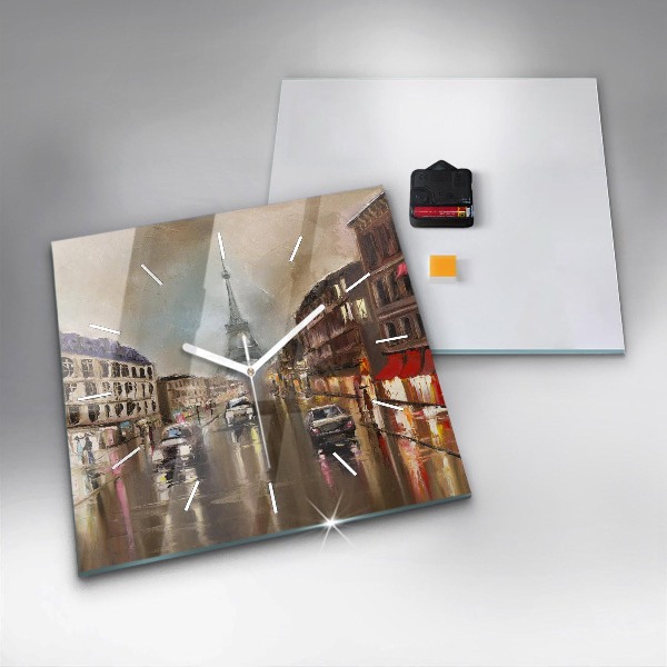 Štvorcové hodiny Architektúra mesta Paríž