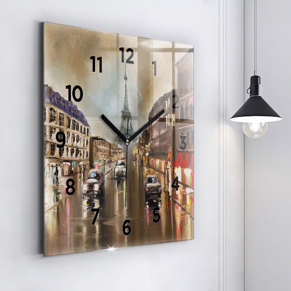 Štvorcové hodiny Architektúra mesta Paríž