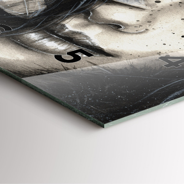 Štvorcové hodiny Maľovaný portrét