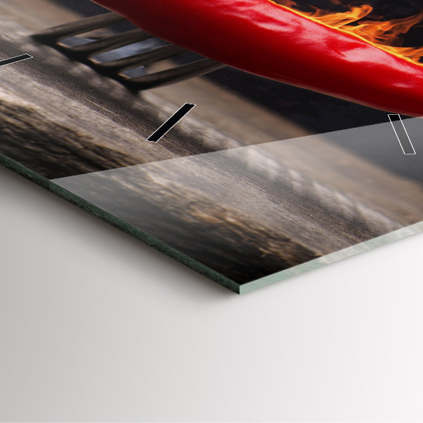 Štvorcové hodiny Pepperoni paprička