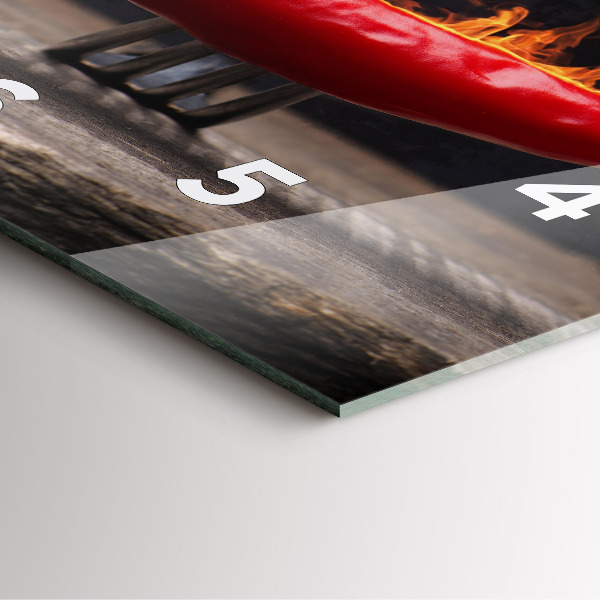 Štvorcové hodiny Pepperoni paprička