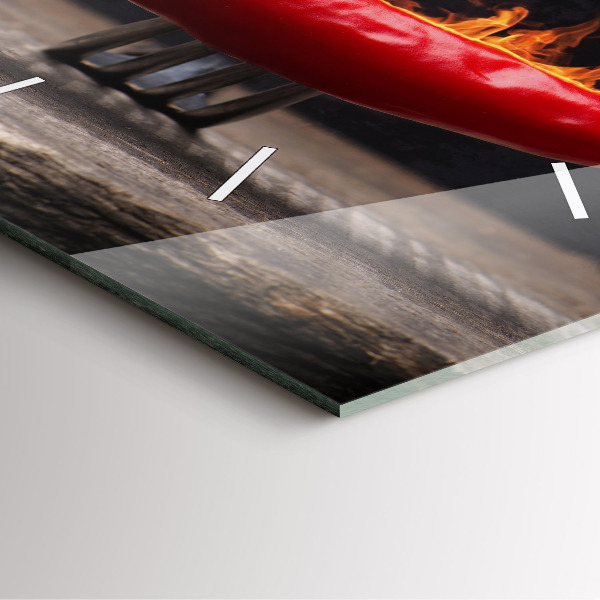 Štvorcové hodiny Pepperoni paprička