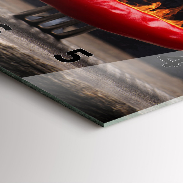 Štvorcové hodiny Pepperoni paprička