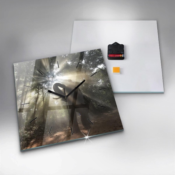 Štvorcové hodiny Slon v džungli