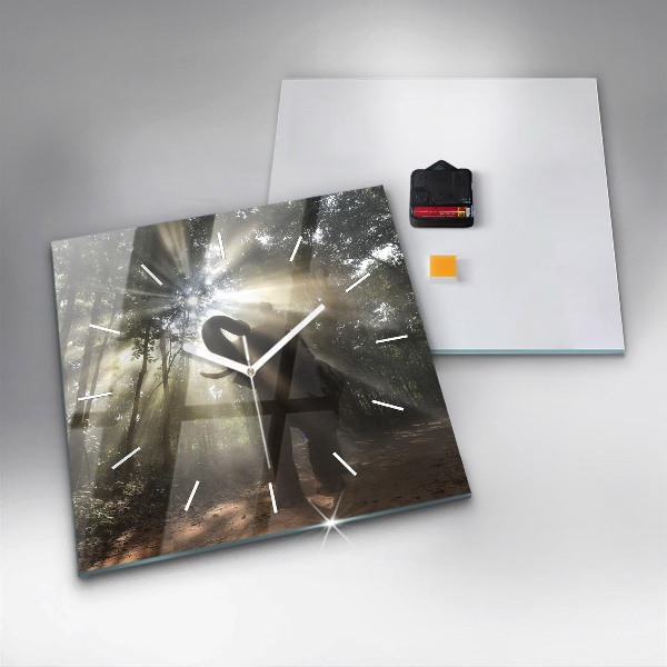 Štvorcové hodiny Slon v džungli