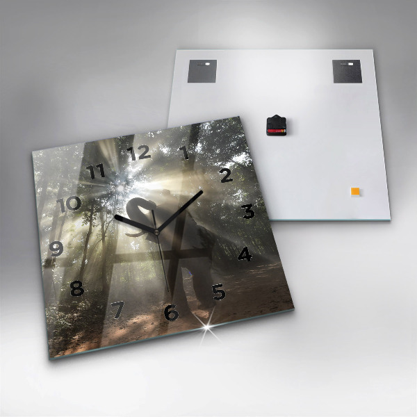 Štvorcové hodiny Slon v džungli