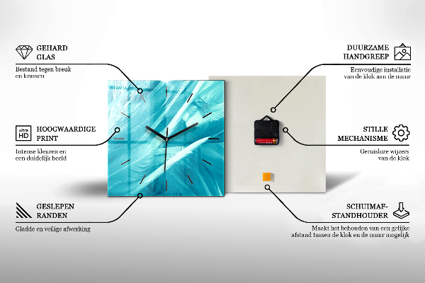 Štvorcové hodiny Vtáčia búdka