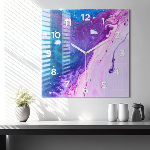 Štvorcové hodiny farebné pozadie