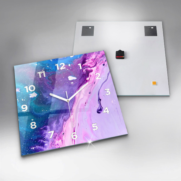 Štvorcové hodiny farebné pozadie