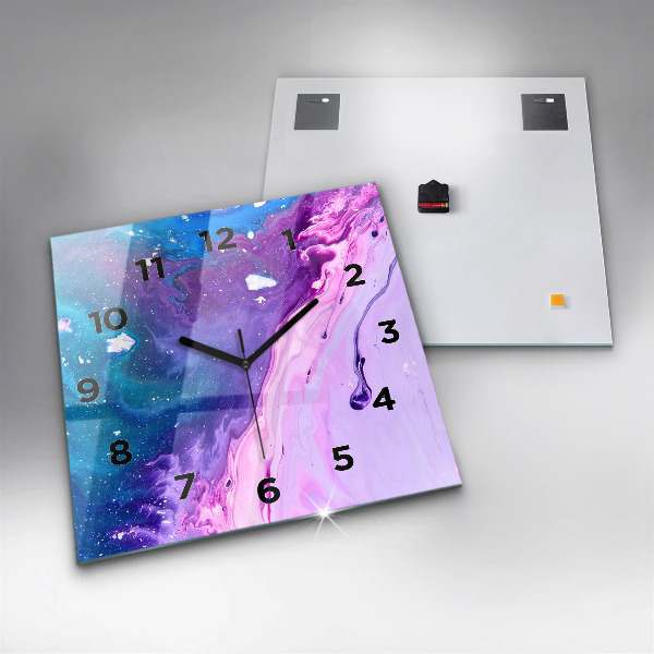 Štvorcové hodiny farebné pozadie