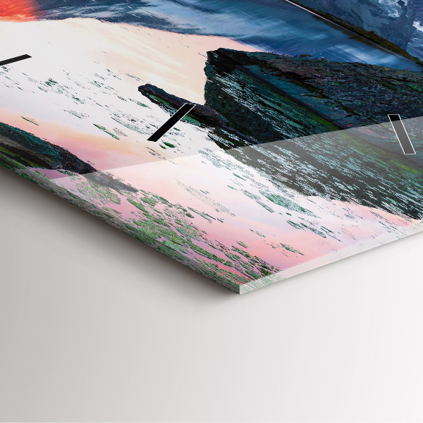 Štvorcové hodiny Jazero Stellisee Matterhorn