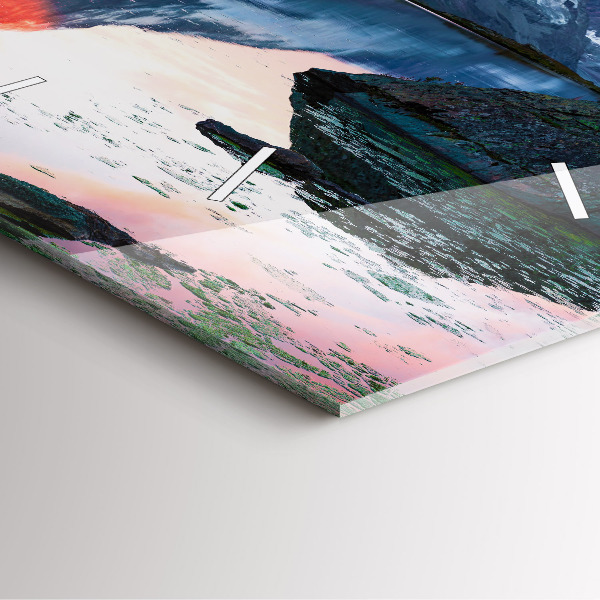 Štvorcové hodiny Jazero Stellisee Matterhorn