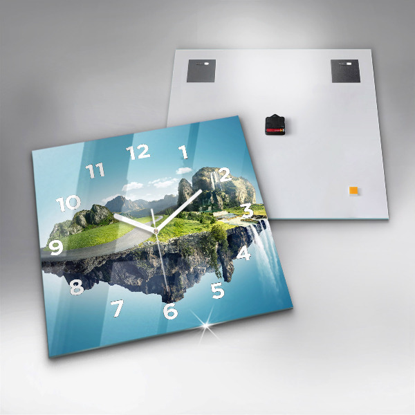 Štvorcové hodiny Lietajúci ostrov