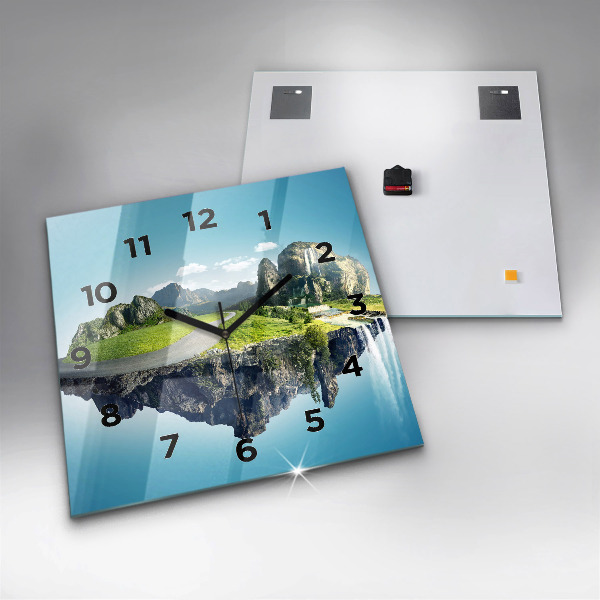 Štvorcové hodiny Lietajúci ostrov