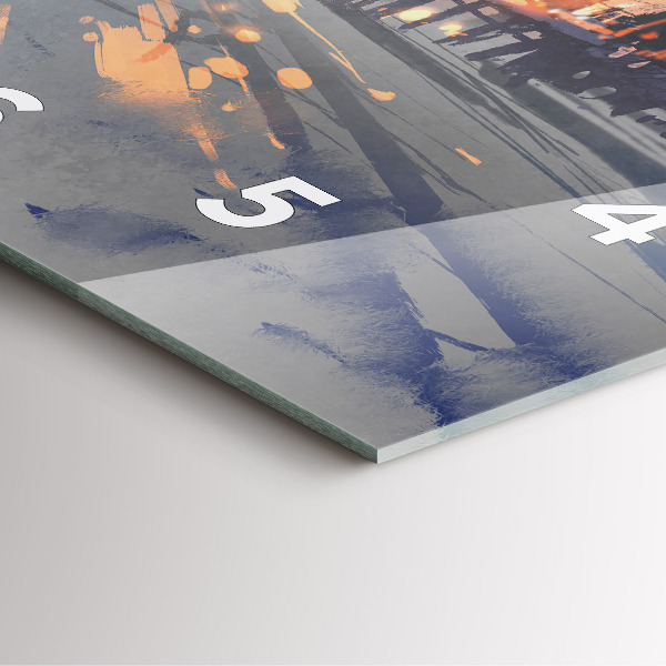 Štvorcové hodiny Zimná krajina stromov