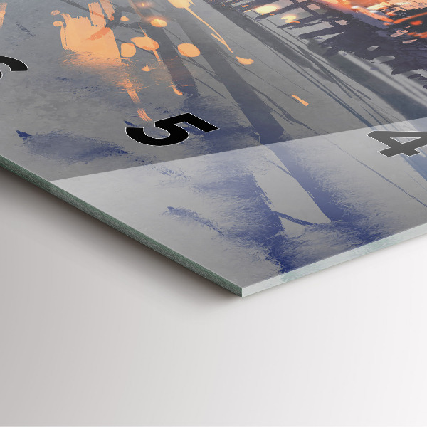 Štvorcové hodiny Zimná krajina stromov