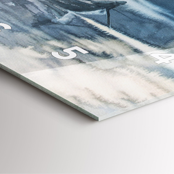 Štvorcové hodiny Rybár na jazere