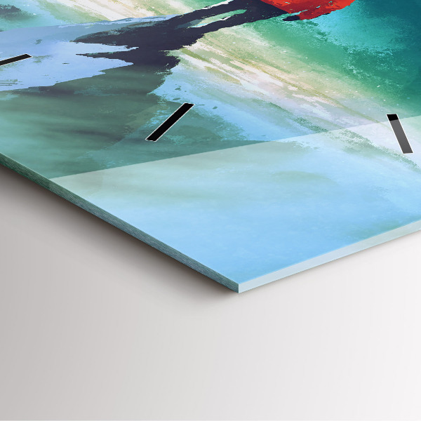 Štvorcové hodiny Muž na Mesiaci