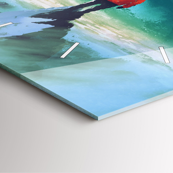 Štvorcové hodiny Muž na Mesiaci