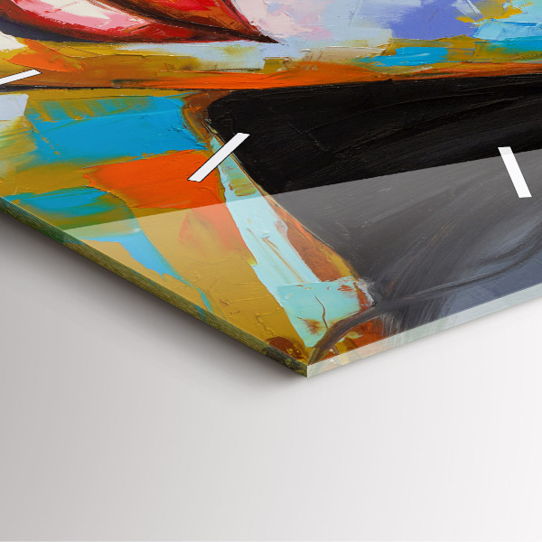 Štvorcové hodiny Farebná ženská tvár