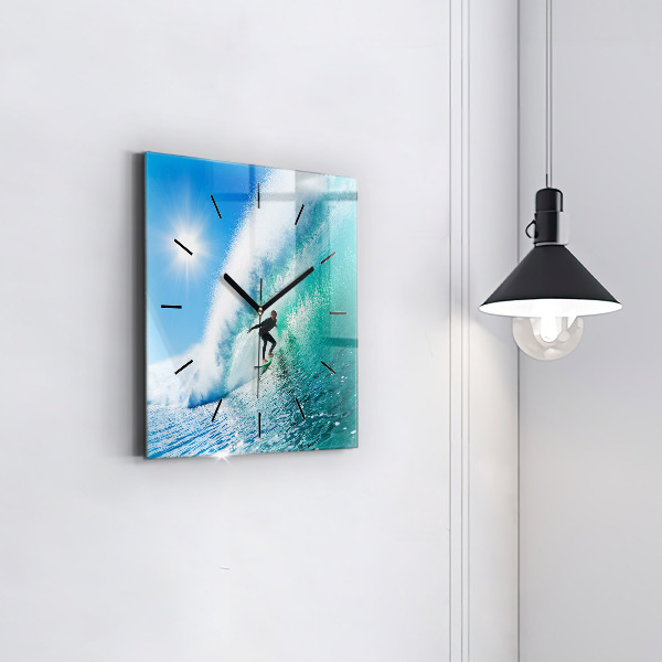 Štvorcové hodiny Surfovanie na Havaji