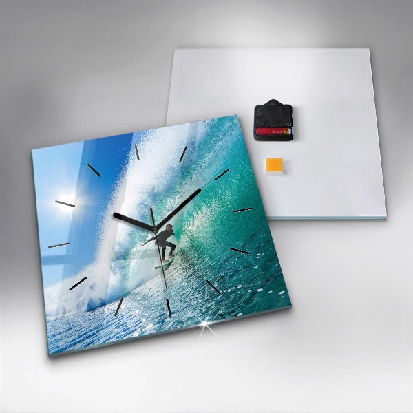 Štvorcové hodiny Surfovanie na Havaji