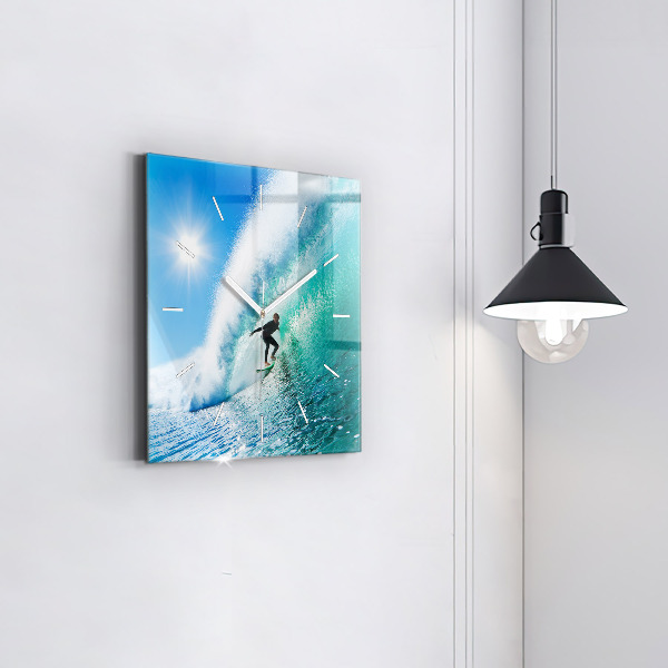 Štvorcové hodiny Surfovanie na Havaji