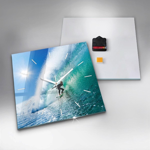 Štvorcové hodiny Surfovanie na Havaji