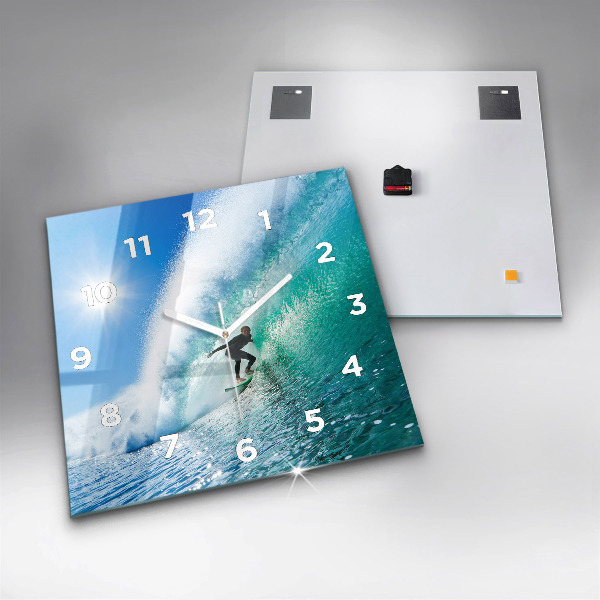 Štvorcové hodiny Surfovanie na Havaji