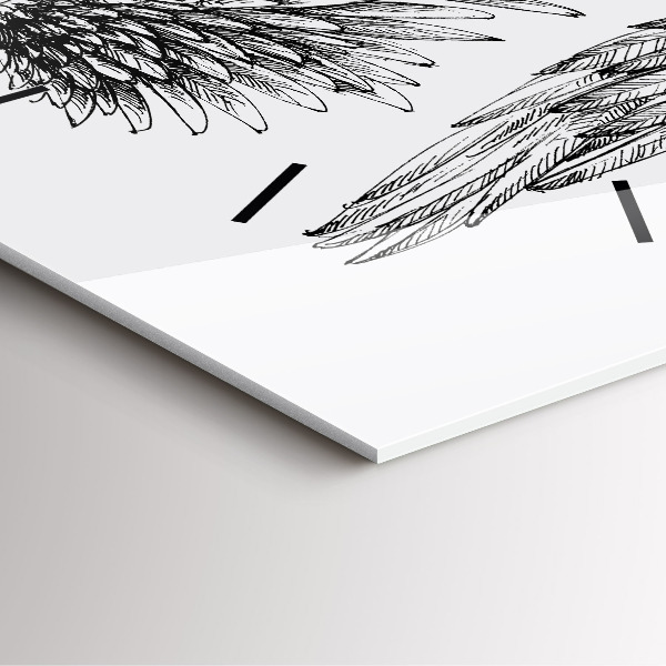 Štvorcové hodiny Anjelské krídla