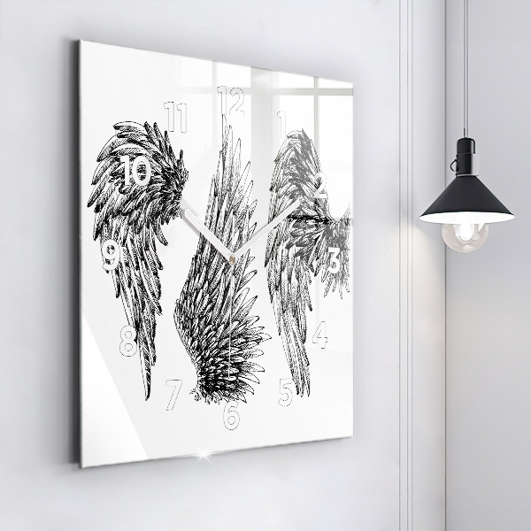 Štvorcové hodiny Anjelské krídla