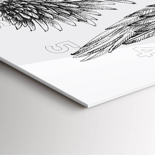 Štvorcové hodiny Anjelské krídla