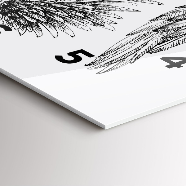 Štvorcové hodiny Anjelské krídla