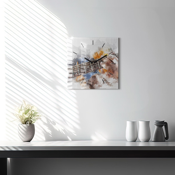 Štvorcové hodiny Gitarová grafika