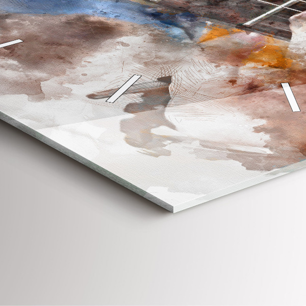 Štvorcové hodiny Gitarová grafika