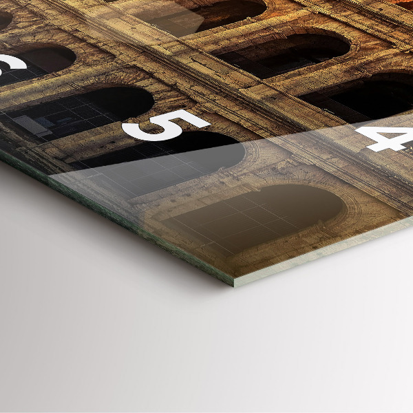 Štvorcové hodiny Rímske Koloseum