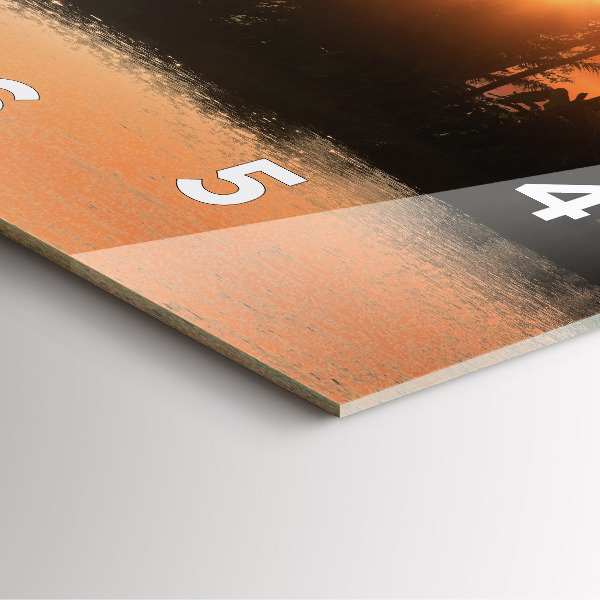 Štvorcové hodiny Západ slnka a palmy