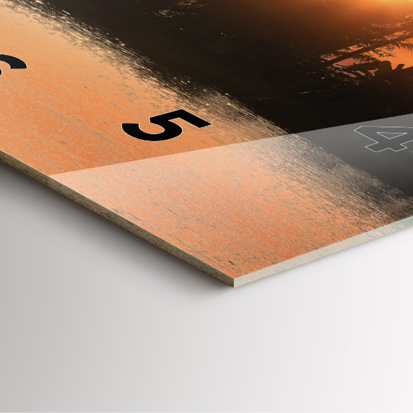 Štvorcové hodiny Západ slnka a palmy