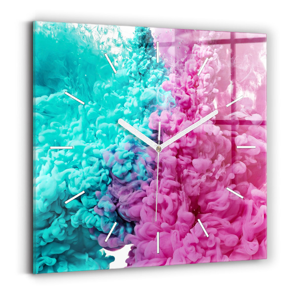 Štvorcové hodiny Moderné umenie – škvrny