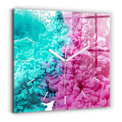 Štvorcové hodiny Moderné umenie – škvrny