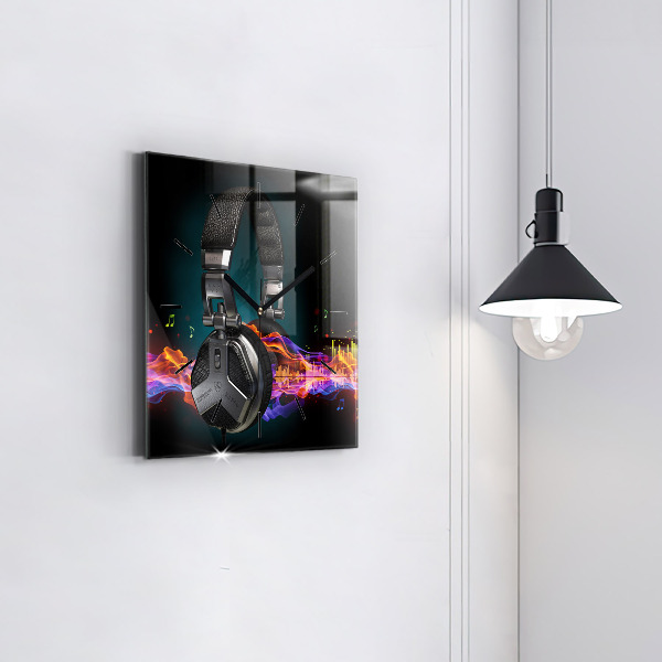 Štvorcové hodiny Slúchadlá a zvukové vlny