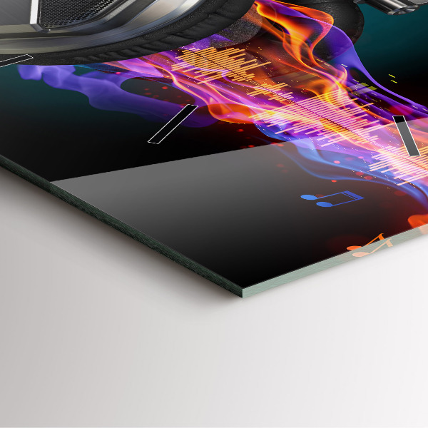 Štvorcové hodiny Slúchadlá a zvukové vlny