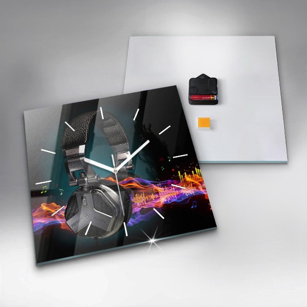 Štvorcové hodiny Slúchadlá a zvukové vlny