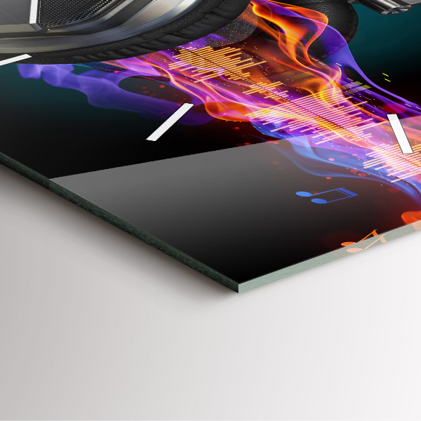 Štvorcové hodiny Slúchadlá a zvukové vlny