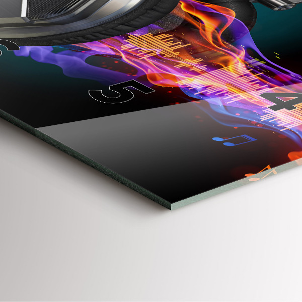 Štvorcové hodiny Slúchadlá a zvukové vlny