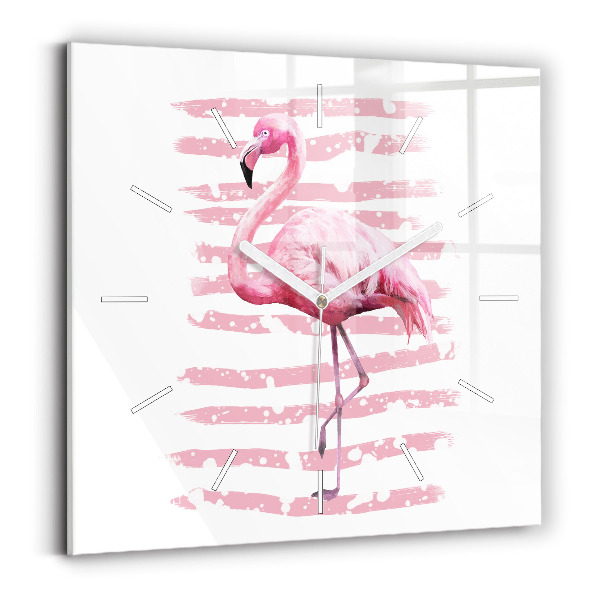Štvorcové hodiny Grafika Flamingo